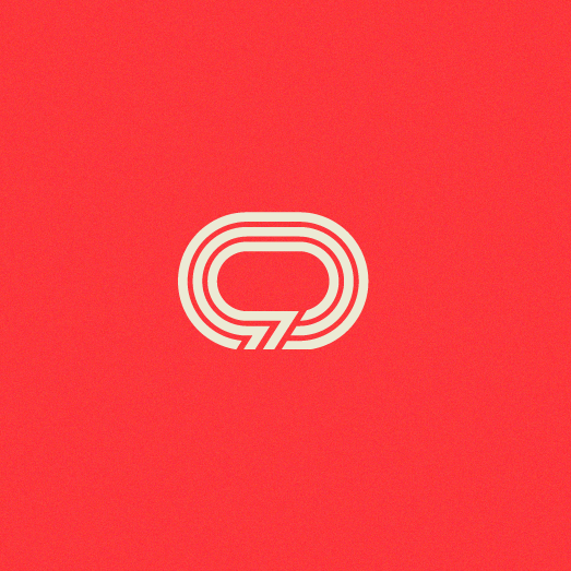 Monogram logo with the title 'SaaS platform for track & field and cross country teams'