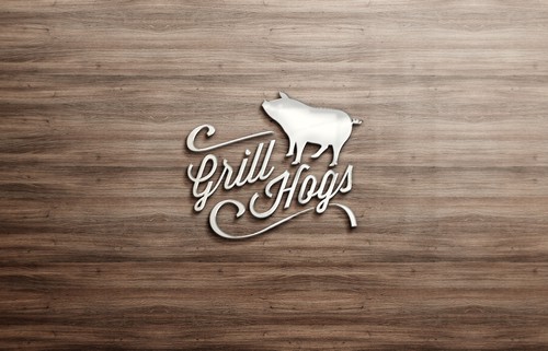 Pork logo with the title 'Grill Hogs'