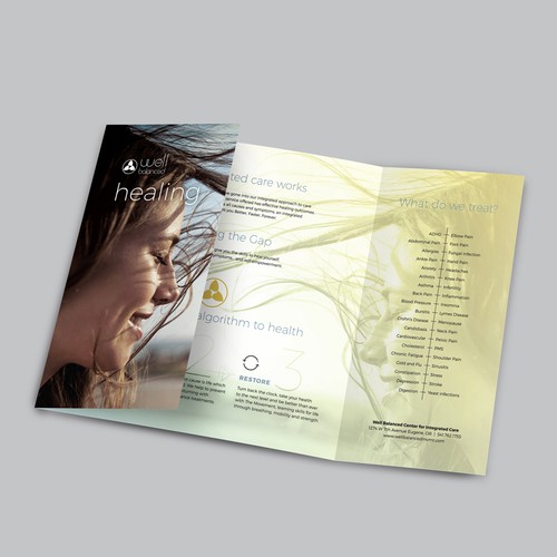 Sports design with the title 'The Movement trifold brochure'