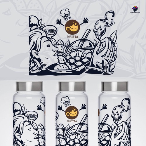 Teacup design with the title 'Toastea contest'