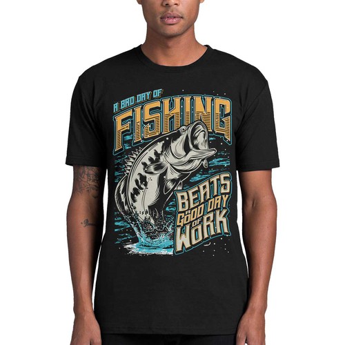 Lake design with the title 'Available for Fishing T Shirt hit 1-to-1 project'