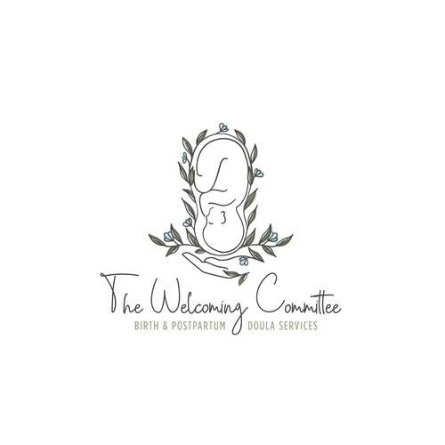 Flower design with the title 'Natural design for natural birth '