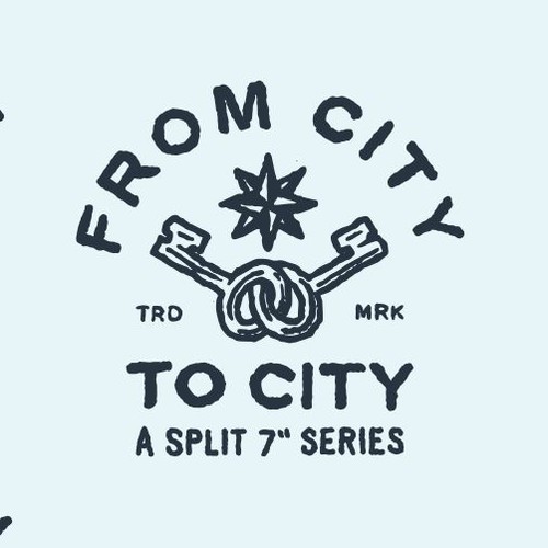 German logo with the title 'From City To City Vinyl Series Logo Design'