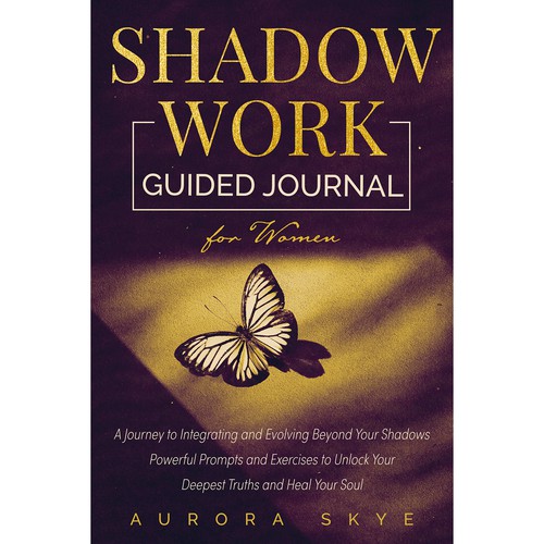 Journal book cover with the title 'eBook Cover for a Shadow Work Guided Journal'