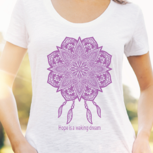 Mandala t-shirt with the title 'Dream catcher'