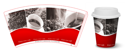 Packaging logo with the title 'GENERAL PRINTING FOR PAPER CUP'