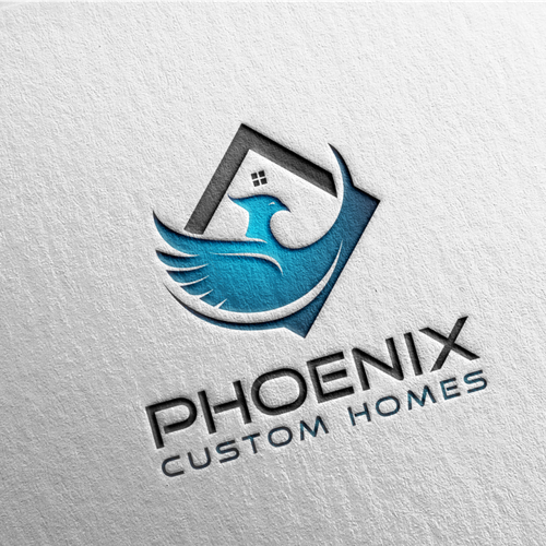 Phoenix logo with the title 'phoenix custom homes'