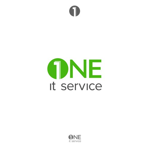 Service brand with the title 'It service logo'