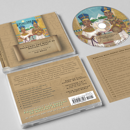 Education illustration with the title 'Children's Audiobook CD Case and CD Design'
