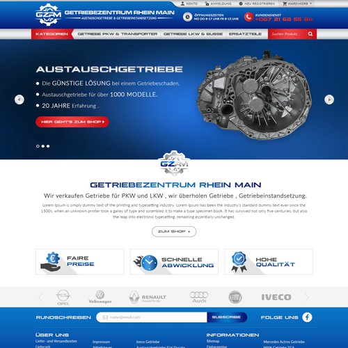 Workshop design with the title 'Modern Shop Website Design'