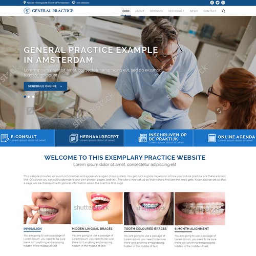 Bootstrap website with the title 'Modern Web Design For Medical Profile '