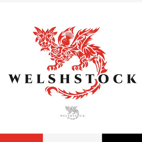 Rose logo with the title 'Logo for "WELSHSTOCK"'