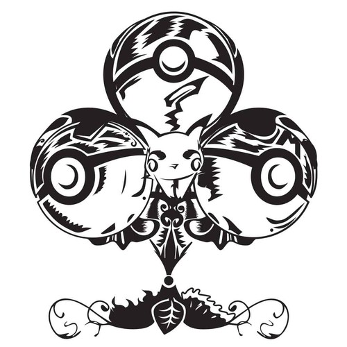 Pokémon design with the title 'Ace of clubs'