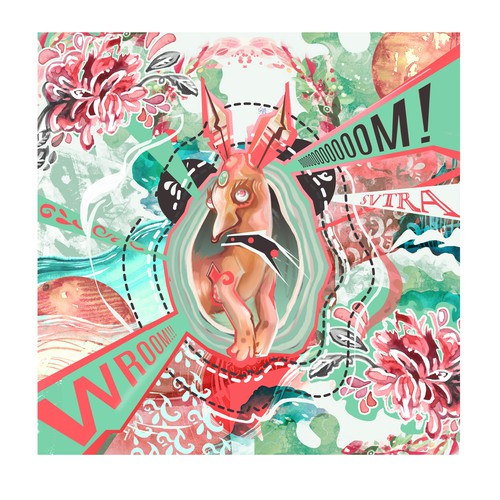 Cute animal illustration with the title 'Illustration'