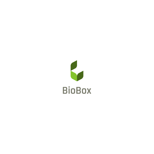 Green logo with the title 'Logo design for BioBox'