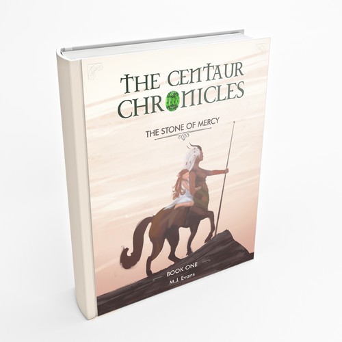 Fairy tale book cover with the title 'The Centaur Chronicles book cover'