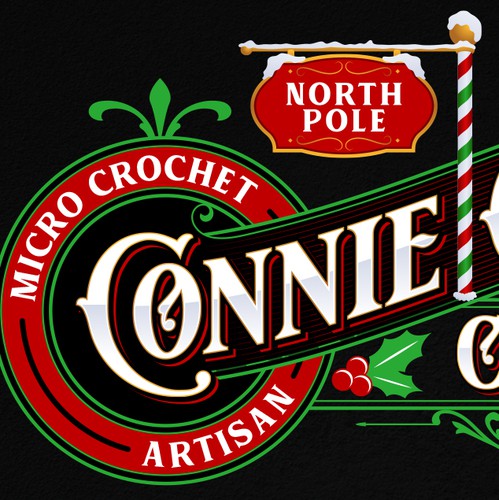 Victorian logo with the title 'Connie Claus Crochet'