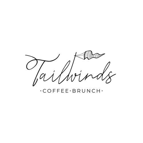 Airline and flight logo with the title 'Tailwinds Cafe Needs A Logo!'