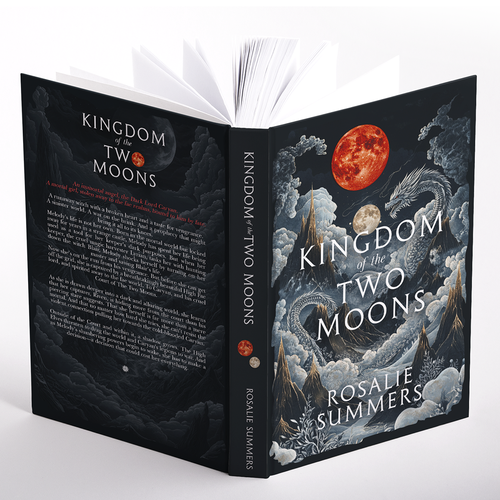 Dragon book cover with the title 'A fantasy book cover AVAILABLE FOR SALE, through 1 to 1 project.'