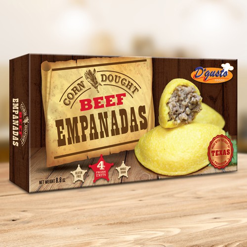 Heritage design with the title 'Empanadas Box Design'