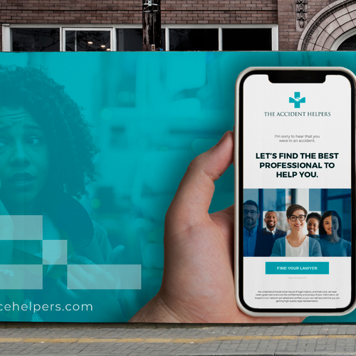 Legal design with the title 'Comprehensive Brand guidelines for The Accident Helpers'