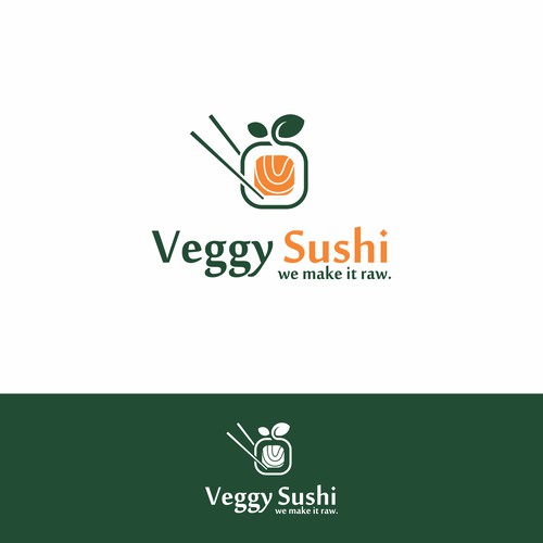 Sushi logo with the title 'Vegan Sushi logo'