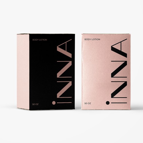Minimal design with the title 'Clean and sophisticated logo and packaging concept for the cosmetic brand.'