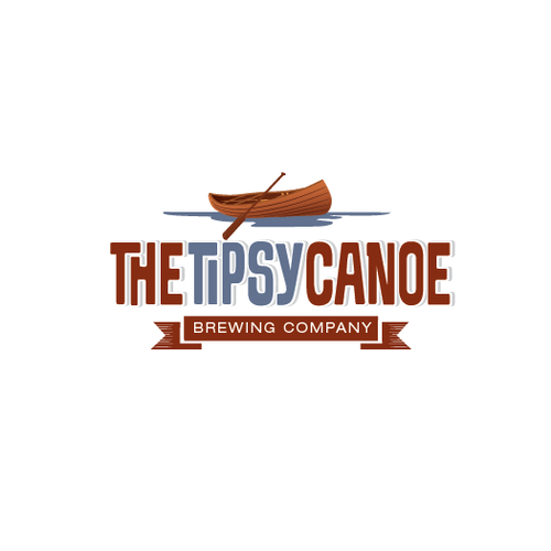 Canoe logo with the title 'Brewery company concept called tipsy canoe'