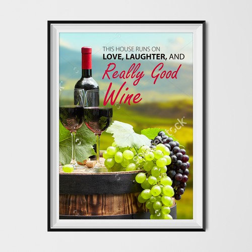 Vineyard design with the title 'Wine Poster'