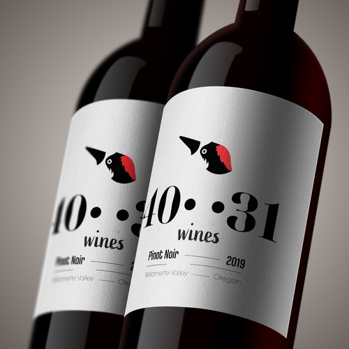 Pinot noir label with the title 'Wine logo&label design'