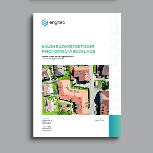 White paper design with the title 'Concept for a whitepaper study and branding stationary'