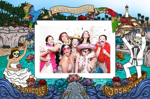 Photo booth design with the title 'Wedding Photo Booth Template'