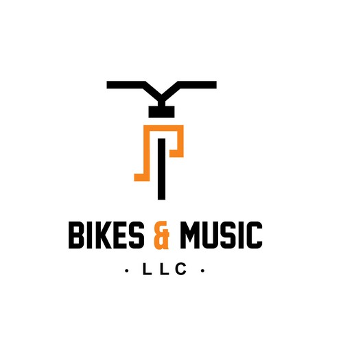 UX and UI logo with the title 'Bikes and music logo design'