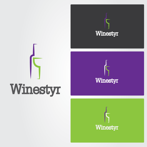 Wine glass design with the title 'WANTED: NEW LOGO FOR STARTUP'