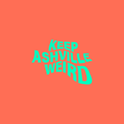 Town logo with the title 'Keep Ashville Weird'