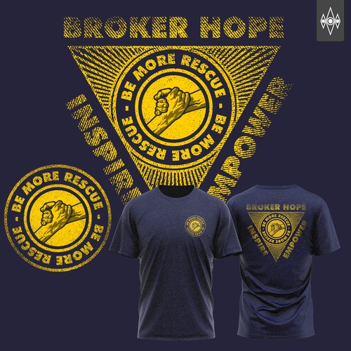 Inspiring design with the title 'Shirt design illustration for BE MORE RESCUE'