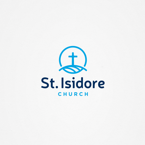 Cross design with the title 'Logo for St. Isidore Church'