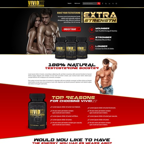 Boost design with the title 'Landing Page '