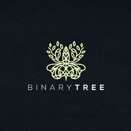 Aesthetic design with the title 'Binary Tree'