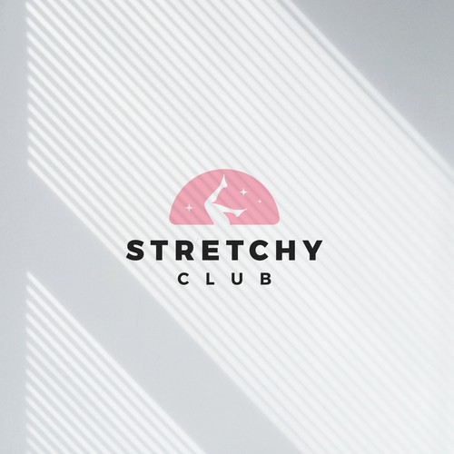 Stretching logo with the title 'Stretchy club'