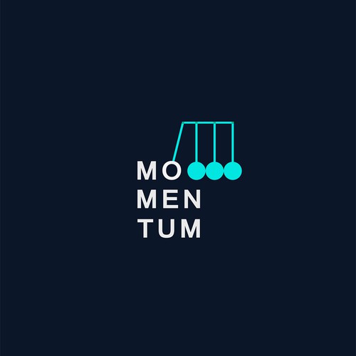 Aqua logo with the title 'Logo design for MOMENTUM'