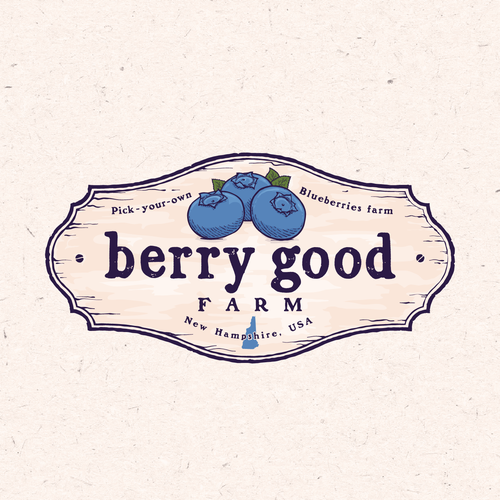 Horticulture design with the title 'berry good Farm '