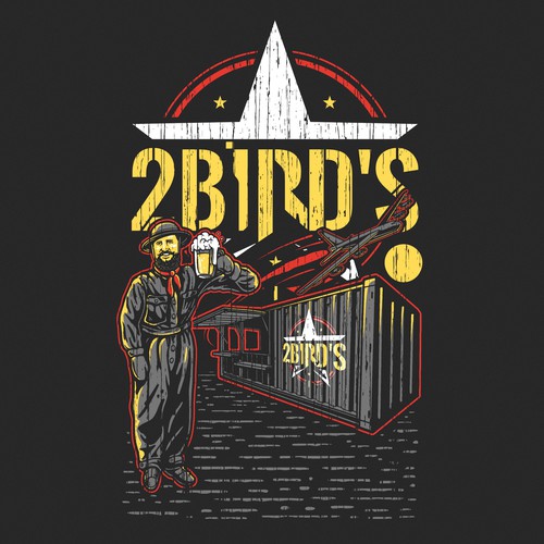 Drink t-shirt with the title '2bird’s '