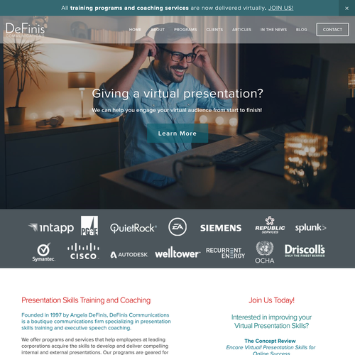 SEO design with the title 'DeFinis Communications SEO'