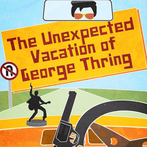 Romantic book cover with the title 'Book cover - George Thring'