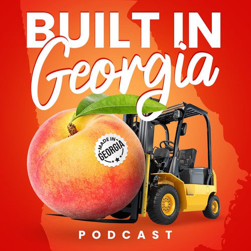 Georgia design with the title 'Built In Georgia Podcast Cover Design'
