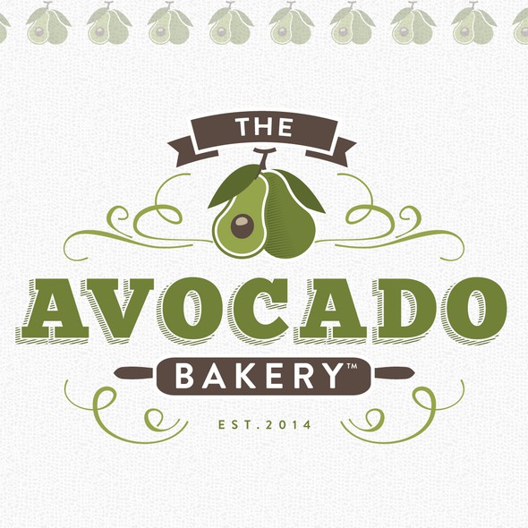 Avocado logo with the title 'Logo for a Baked Goods Brand'