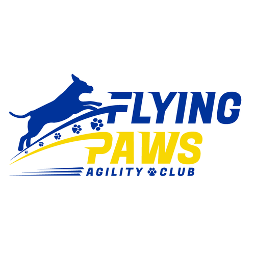 Flying logo with the title 'Flying paws'