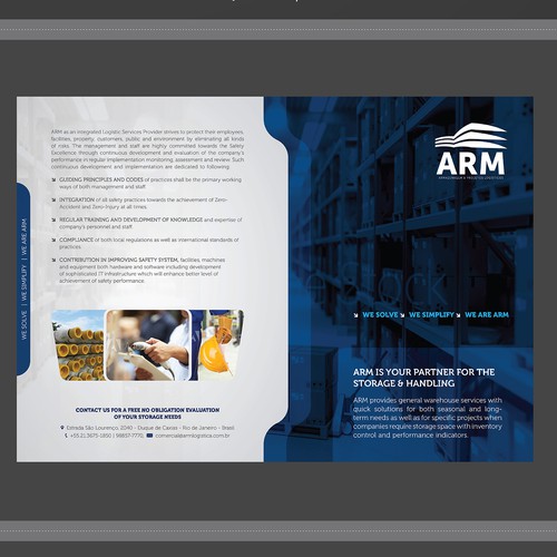 Storage design with the title 'Storage Company Brochure'