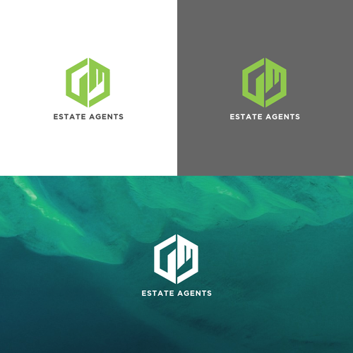 Estate brand with the title 'Bold Logo Concept for GM Estate Agents'